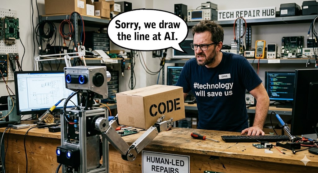 Where Does Humanity Begin, and AI End?